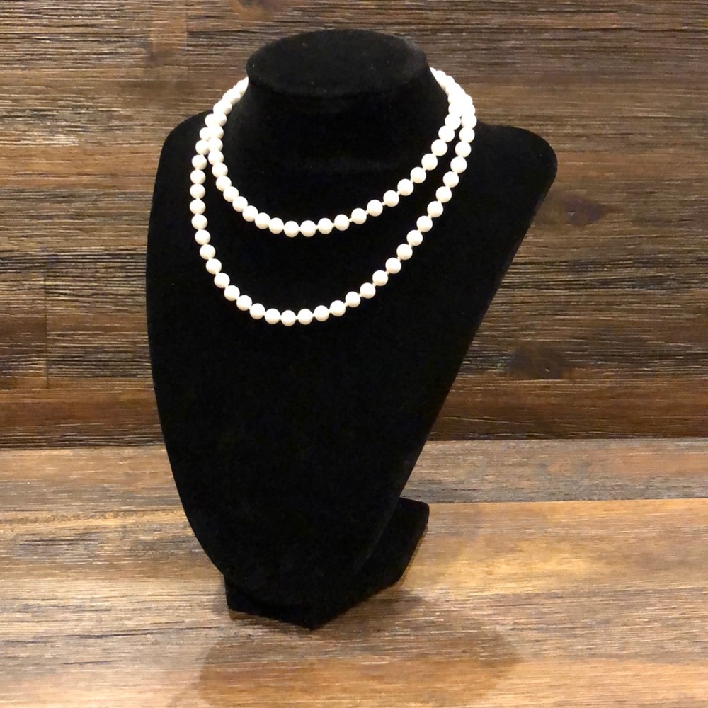 Monet White Beaded Necklace